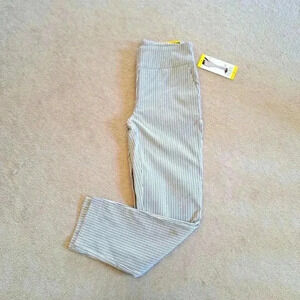 ❤️ S.C.& Co. Striped Pull On Pants Tummy Control Size 6 White Tan Blue Slim Leg